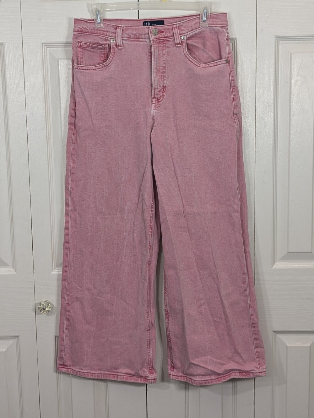 GAP: High Rise Wide Leg Crop - 8/29 - Pink